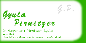 gyula pirnitzer business card